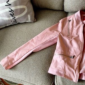 Light pink Guess leather jacket